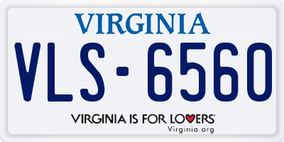 VA license plate VLS6560