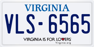 VA license plate VLS6565
