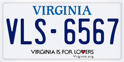 VA license plate VLS6567