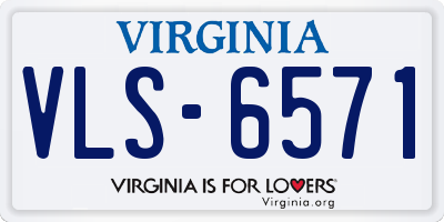 VA license plate VLS6571