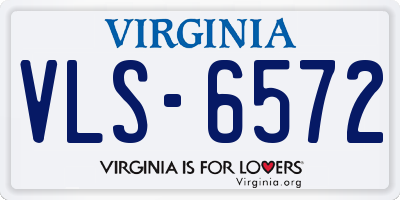 VA license plate VLS6572