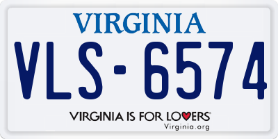 VA license plate VLS6574