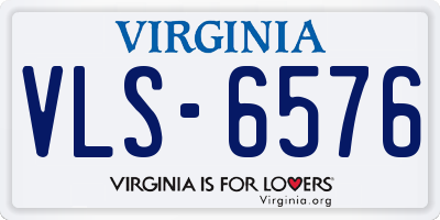 VA license plate VLS6576