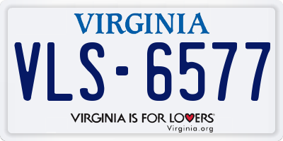 VA license plate VLS6577