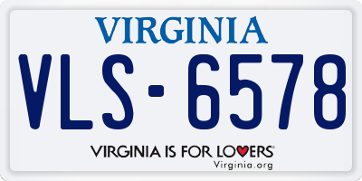 VA license plate VLS6578