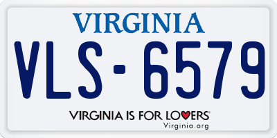 VA license plate VLS6579