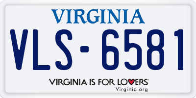 VA license plate VLS6581