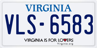 VA license plate VLS6583