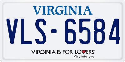 VA license plate VLS6584