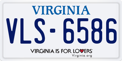 VA license plate VLS6586