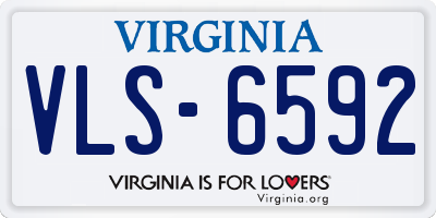 VA license plate VLS6592