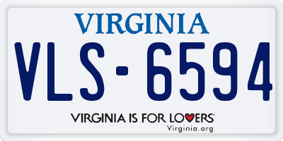 VA license plate VLS6594