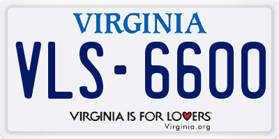 VA license plate VLS6600