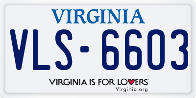 VA license plate VLS6603