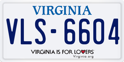 VA license plate VLS6604