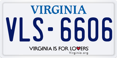 VA license plate VLS6606