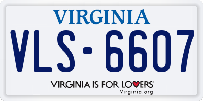 VA license plate VLS6607