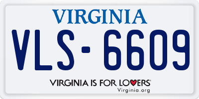 VA license plate VLS6609