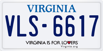 VA license plate VLS6617