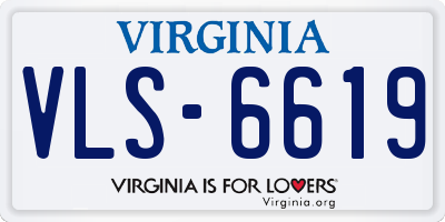 VA license plate VLS6619
