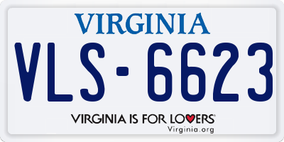 VA license plate VLS6623