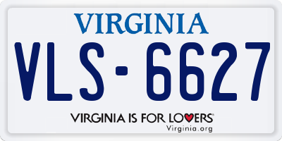 VA license plate VLS6627