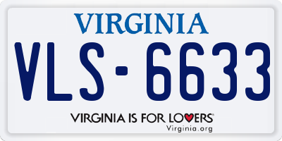 VA license plate VLS6633