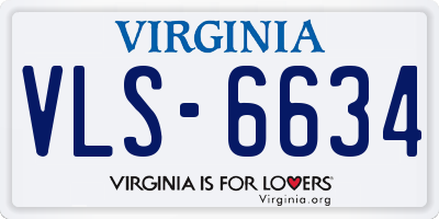 VA license plate VLS6634