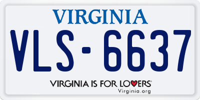 VA license plate VLS6637