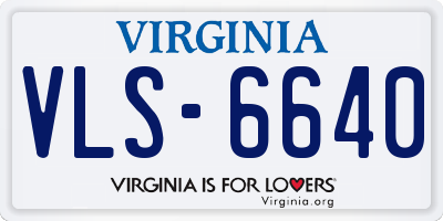VA license plate VLS6640