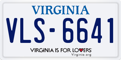 VA license plate VLS6641
