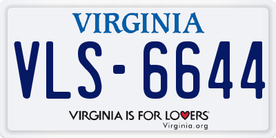 VA license plate VLS6644