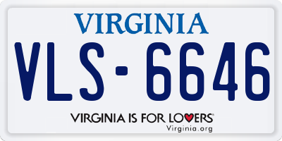 VA license plate VLS6646