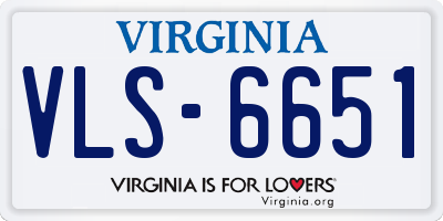 VA license plate VLS6651