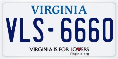 VA license plate VLS6660
