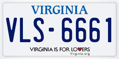 VA license plate VLS6661