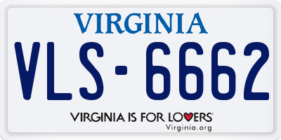 VA license plate VLS6662