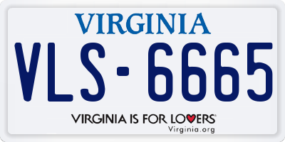 VA license plate VLS6665