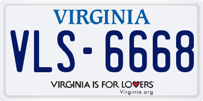 VA license plate VLS6668
