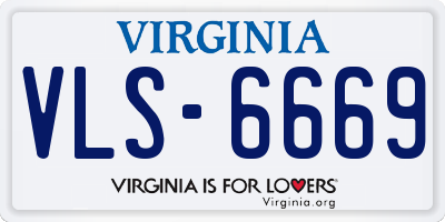 VA license plate VLS6669