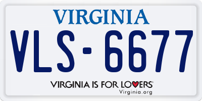 VA license plate VLS6677