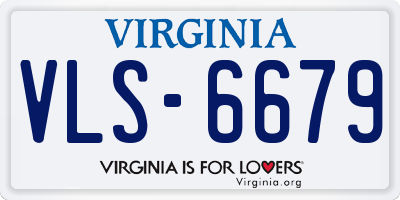 VA license plate VLS6679