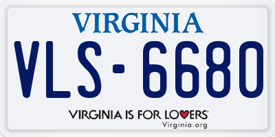 VA license plate VLS6680