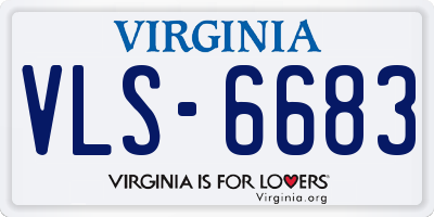 VA license plate VLS6683