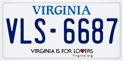 VA license plate VLS6687