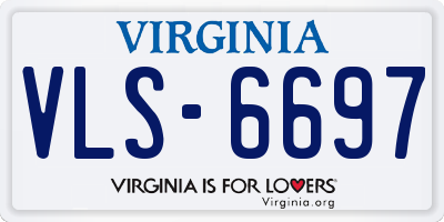 VA license plate VLS6697