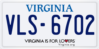 VA license plate VLS6702