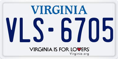 VA license plate VLS6705
