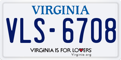 VA license plate VLS6708