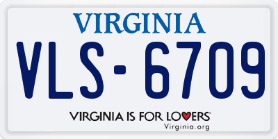 VA license plate VLS6709